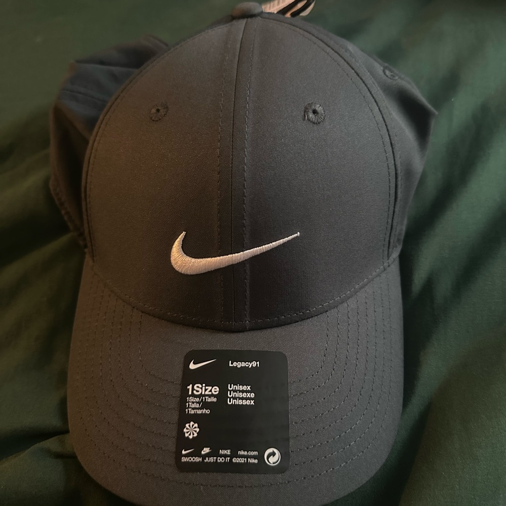 Nike Dark Gray Cap with White Logo